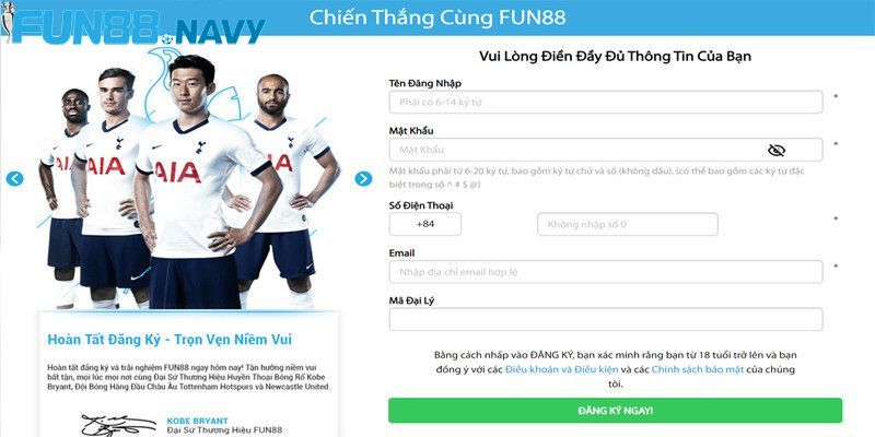 Hướng dẫn cách thức đăng ký nhà cái Fun88 đơn giản